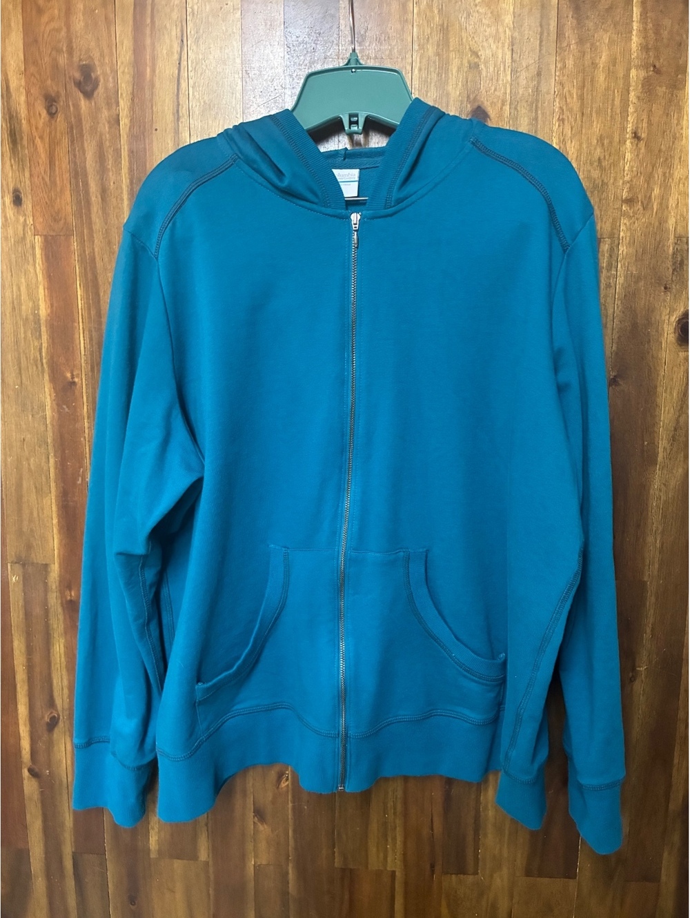Columbia Women's Teal Blue Full Zip Hoodie Sweatshirt 2X Plus Size Outdoors Cozy
